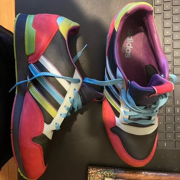 Adidas Mens size 12 retro rare Classic leather fashion sneakers - Picture 4 of 9